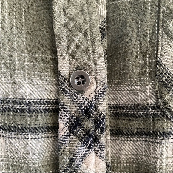 Staccato‎ Womens Green Plaid Flannel Roll Up Sleeve Button-Down Shirt Size Small - Picture 7 of 12